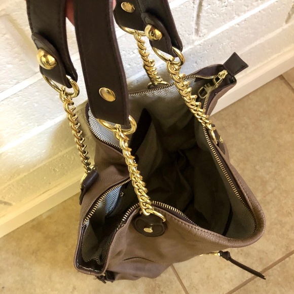 Taupe/Gold Steve Madden Shoulder Bag - Picture 3 of 6